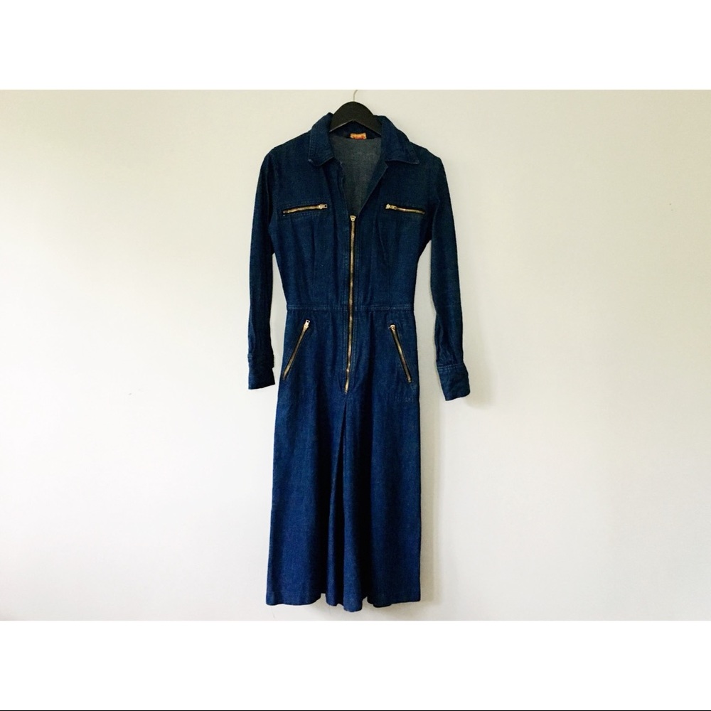 SOLD on IG Vintage 70s Denim Jumpsuit - Picture 5 of 5
